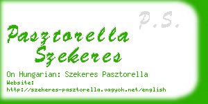 pasztorella szekeres business card